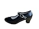La Senorita Spanische Flamenco Tanz Schuhe Schwarz für Mädchen