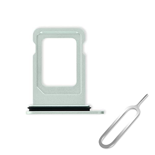 Supporto per slot per scheda SIM di ricambio per iPhone 12 da 6.1 pollici versione singola SIM con anello di tenuta in gomma impermeabile + vassoio SIM Pin aperto di espulsione verde