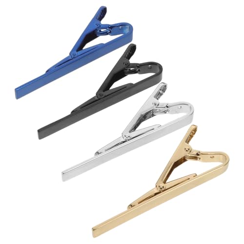 Gatuida 4 Piezas Pinzas para Corbata de Metal para Hombre Accesorios de Moda para Prendedor de Corbata para Camisa de Boda Formal para Uso Diario