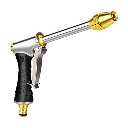 Garden Hose Nozzle - 7.28 Inch Pressure Washer Wand | Stainless Steel Brass Guņ - 240g leakproof 3-pattern handheld sprayer for car washing and patios, ideal for garden watering