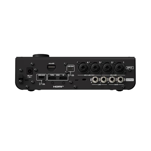 Image of Yamaha URX44V 6-In / 4-Out Dual USB-C Audio /Video Interface With Touchscreen, Includes Cubase Al, WaveLab Cast, Basic FX Suite, and Steinberg Plus Software Bundle, Black URX44V B | 6-In /4-Out USB-C Audio and Video with HDMI Capture, 4 Urx Mic Preamps, 32-Bit /192khz, 4.3\ Touchscreen, Includes Cubase AI