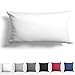Alreya Federa per Cuscino in Raso 100% Cotone - 40 x 80 cm Bianco - Con Chiusura Lampo YKK, Morbidissima, la confezione include solo la federa