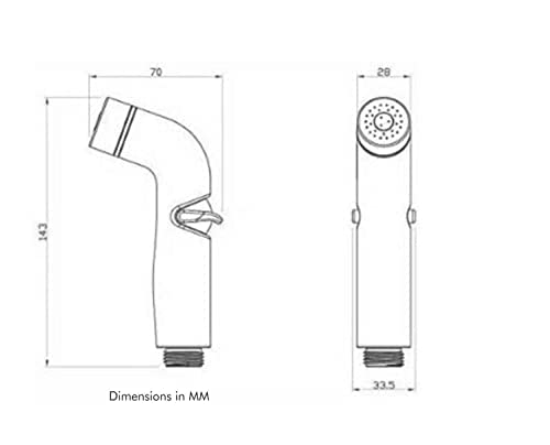 Image of MHS High Pressure Jet Spray for Toilet | Health Faucet Set with Hand Shower Gun & 1M SS Hose Pipe | Bathroom Toilet Jet Spray for Hygiene Cleaning | Toilet Gun for Western Toilet (Round Updown Abs)