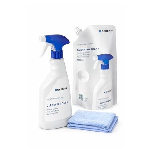 BADfabrik24 Set Reinigungsmittel 1000 ml + Nachfüllbeutel + Mikrofasertuch 40×40 cm – passend für AquaClean Dusch-WCs, effiziente Pflege & Reinigung