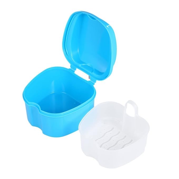 ADDLER Denture Bath Box Case Dental False Teeth Storage Box Cleaning Container Rinsing Basket Retainer Appliance Holder Tray. 4