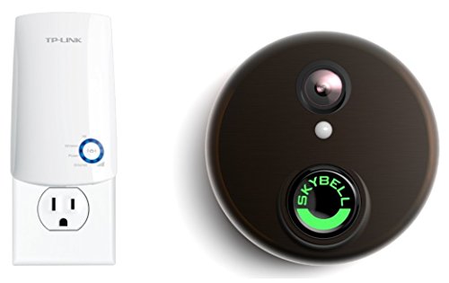 SkyBell HD Bronze WiFi Video Doorbell, Bundle with, TP-Link Wi-Fi Range Extender N300 - //coolthings.us