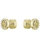 BOSS Jewelry Women's Stud Earrings in Stainless Steel with Yellow Gold Ion Plating embellished with Crystals - 1580826
