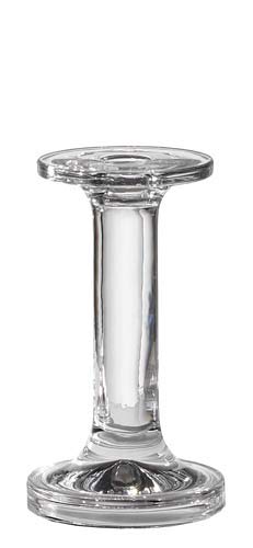 Kaheku Kerzenleuchter Kerzenständer Solid Glas klar modern für Stabkerzen d9 h16 cm Cover