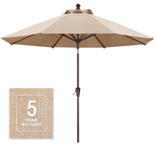 Image of MASTERCANOPY 9ft Olefin 5-Year-Non-Fading Patio Umbrella Light Beige