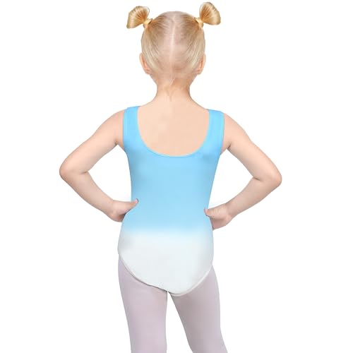 Sunny Fashion Girls One Piece Geometry Gymnastic Leotard Rhinestone Show Sleeveless3