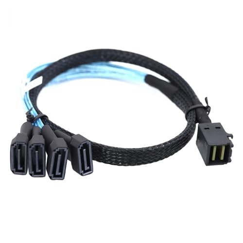 Cable interno S/AS HD SFF-8643 a 4 SATA 7P macho 0.5m miniatura 6