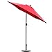 Sunnyglade 7.5' Patio Umbrella Outdoor Table Market Umbrella with Push Button Tilt/Crank, 6 Ribs (Red)