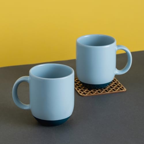 Image of Clay Craft Modern Matte Coffee Mug Set of 2, 300 ml | Fine Ceramic Tea, Coffee & Milk Mugs | Elegant & Durable Drinkware | Microwave & Dishwasher Safe | Minimalist Home, Office & Gift Collection