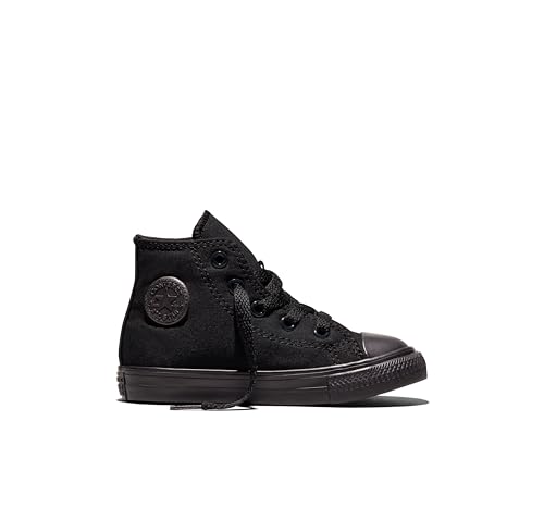 Image of Converse Toddlers Chuck Taylor All Star Sp Hi Inf Black Monoch Basketball Shoe 3 Kids US