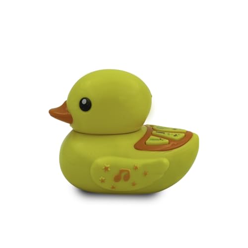 Image of Genie's Toy Bus Musical Learning Duck - Yellow Color I Interactive Educational Toy with Lights and Sound I Fun Educational Learning Toys & Games I Portable Travel Art Toy for 4+ Months Kids