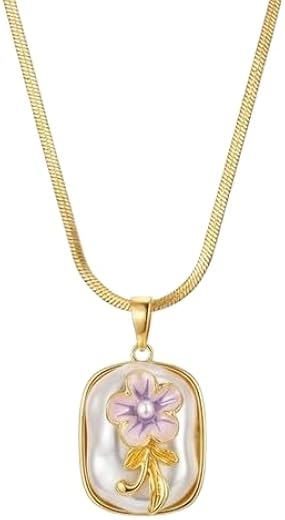 Ishrin Studio 18K Gold Plated Pendant Necklace for Women | Waterproof &amp; Anti Tarnish Necklace for Girls | Stylish Minimal...