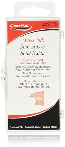 Supernail Swiss Silk Wrap Self-Adhesive Tabs 40 Count