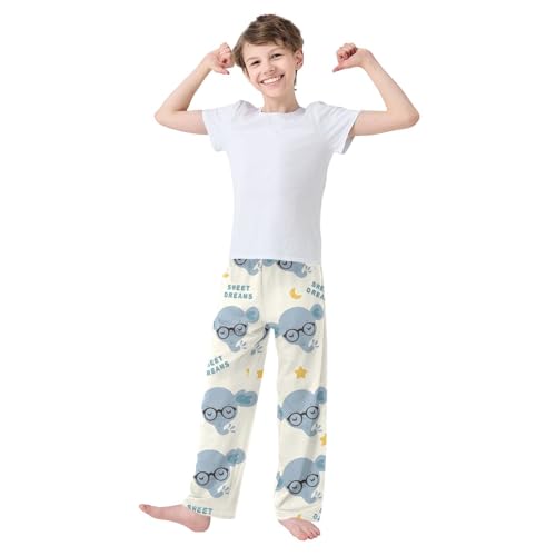 Elephant Boys Pants Boys Athletic Pants Long Pant for Boywith Pockets Wide-Leg Size 6-14Y3