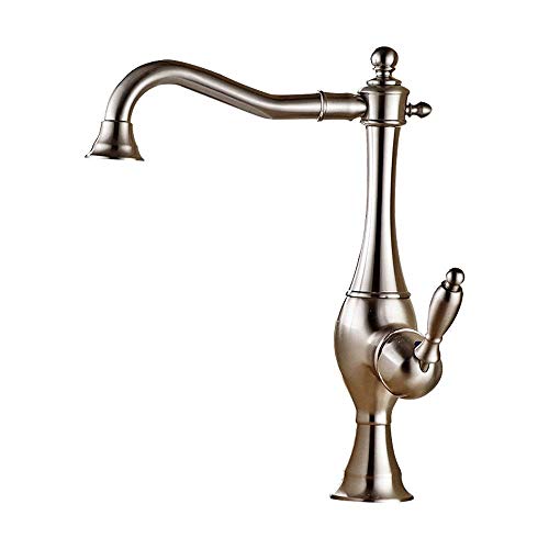 Robinet de lavabo luxe en bronze et nickel brossé pour salle de bains raffinée