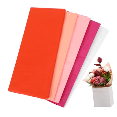 Wrapping paper rose blanc orange souple pour emballer des présents délicats