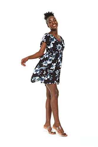 Image of Hawaii Hangover Family Matching Hawaiian Clothes, Midnight Bloom | Family matching Hawaiian outfits, Midnight Bloom, lightweight rayon, machine washable, tropical floral print, luaus, cruises