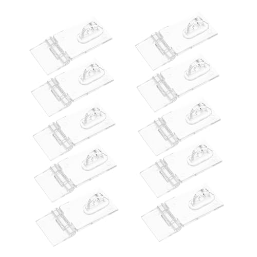 GETAJGHSD 10 セット透明アクリルヒンジラッチロック キャビネット引き出し用 クリアロックハスプ スナップバックル 簡単取り付け 多用途収納向け