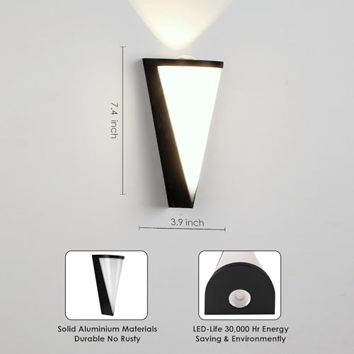 Image of Gesto 12W Waterproof Led Wall Light for Home Decoration - Up Down 2-Way LED Wall Lamp | IP65 Outdoor Fancy Wall Lights for Balcony,Gate,Elevation,Garden,Patio | Decorative Wall Mount Light -Pack of 1