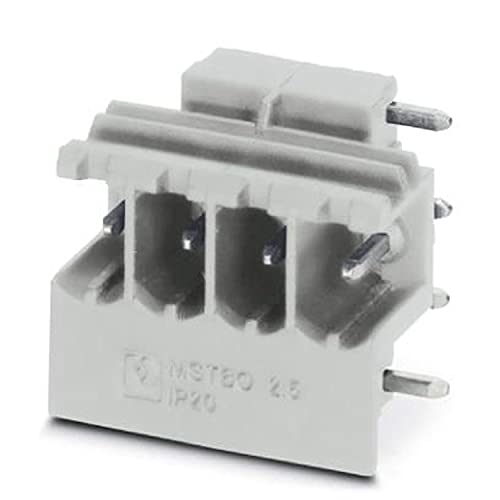 PHOENIX CONTACT MSTBO 2,5/4-G1PR GY7035 Leiterplattengrundleiste, 2.5mm² Nennquerschnitt, 4 Anzahl der Potenziale, MSTBO 2.5/..-G1PR Artikelfamilie, 5mm Rastermaß, Lichtgrau, 50 Stück