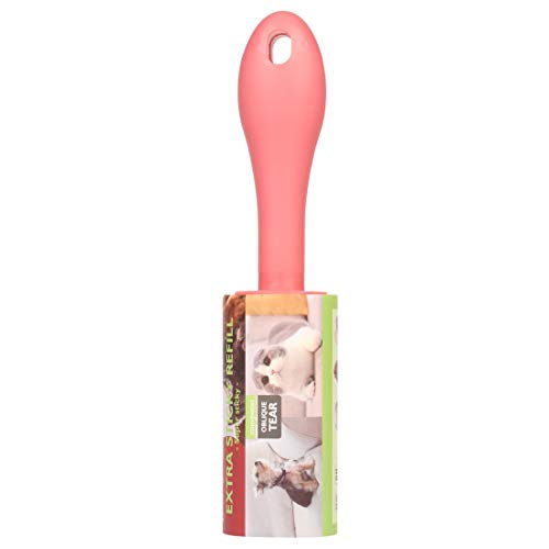 Image of Foodie Puppies Lint Roller with Cover, 60 Sheet Each and 2 Refills for Dog Hair Removal, Dirt, Dust and Fluff from Clothes, Car Seats, Upholstery and Floors