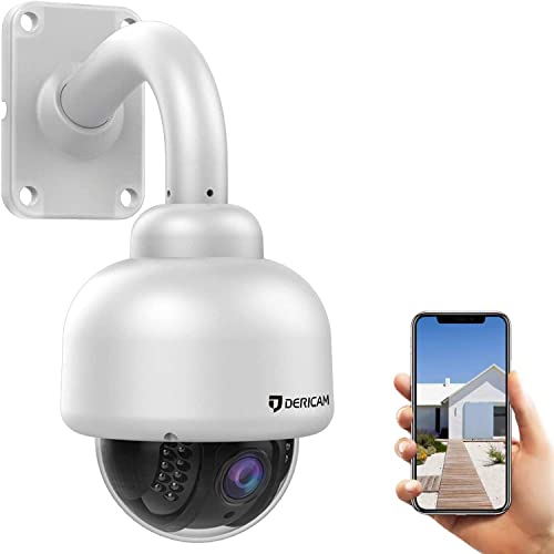 Cámara de Seguridad WiFi Exterior Dericam, cámara PTZ, Crystal Full HD 1080P, Zoom óptico de 4X,...