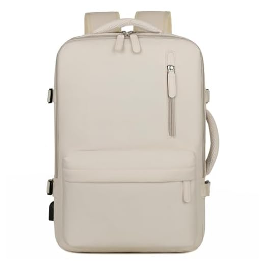 JMSUN Mochila de Viagem Expansivel Masculina Feminina, Mochila Para Notebook Executiva Impermeável Reforçada Cabo USB,Mochilas Trabalho Escola Viagens Presente