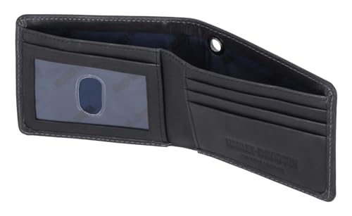 Harley-Davidson Men's Willie G Skull Logo Billfold Leather Wallet, Black4