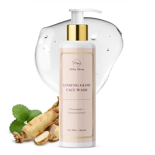 Image of Ginseng Glow Face Wash with Niacinamide, Hyaluronic Acid, Kojic Acid, Vitamin C & Gluton | Acne Control, Oil Balance & Brightening | 100 ml