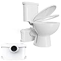 600W Macerating Toilet of Upflush Toilet for Basement | Macerating Toilet System with Macerator Pump, Upflow Toilet System Included Water Tank, Toilet Bowl, Toilet Seat, Extension Pipe
