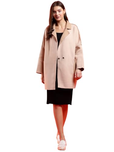 Image of KOTTY Womens Cotton Blend Standard Length Elegant Style Coat - Classic Style with Modern Detailing