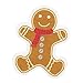 WeiLaiKeQi Print Dishcloth Cotton Dishwashing Cloth Cleaning Sponge Christmas Dishcloth for Kitchen, Gingerbread Man
