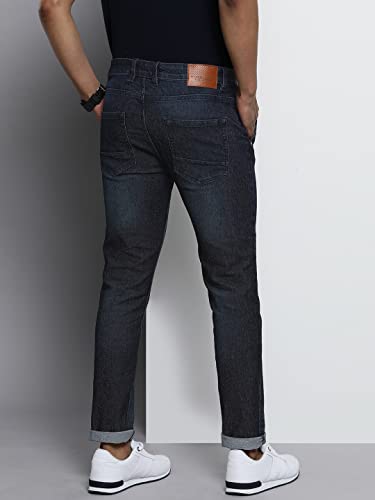 Image of The Indian Garage Co Men Slim Fit Solid Mid-Rise Stretchable Jeans