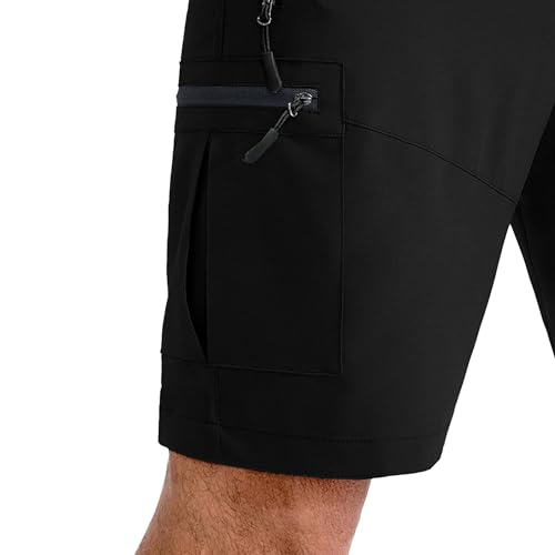 Shorts cortos casuales para hombre con bolsillos y cierre miniatura 4