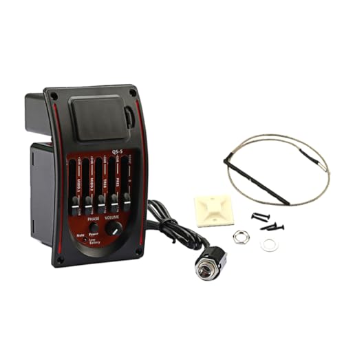 GOOHOCHY 1Set Guitar Equalizer Accessory Pickup Eq for Enhanced Tone Control Sound Settings for Live Performances Use Guitar Performance Part Replacement