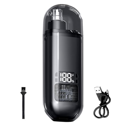 Acunny - Depiladora de pelo nasal para mujer, cortapelos inalámbricos con pantalla digital, kit de aseo para cara, cejas, impermeable