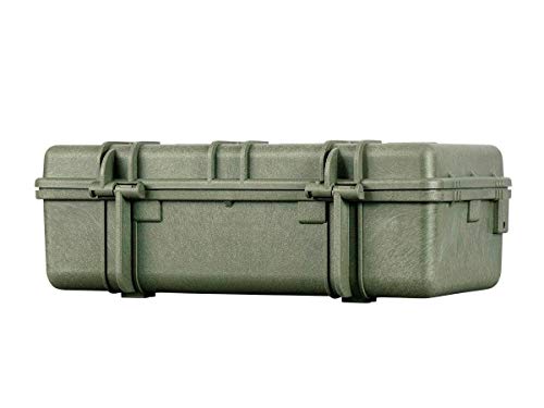 Image of Monoprice Weatherproof Hard Case - 22in x 14in x 8in, OD Green with Customizable Foam, Shockproof, IP67