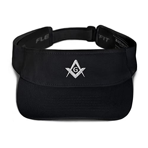 Freemason Square And Compass Hat (Embroidered Visor) Free Mason Symbol