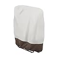 CADUFUELLY 420D Oxford Waterproof UV Resistant Outdoor Zero Gravity Folding Chair Cover Waterproof Dustproof Lawn Patio Furniture Covers All Weather Protection Garden Chairs Cover (Beige+Coffee color)