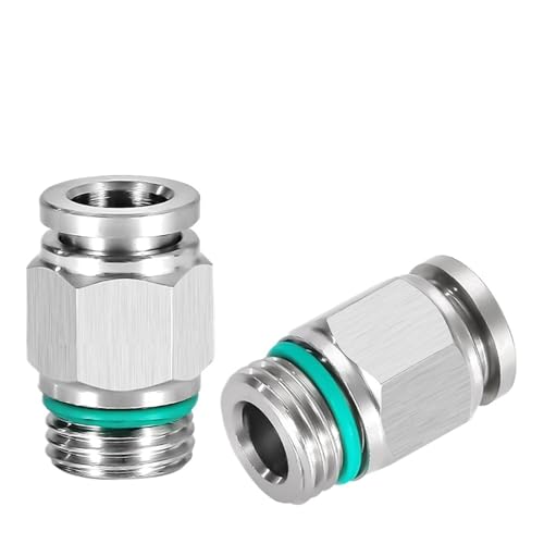 PC-G Straight-Through Pneumatic Quick Connector 304 Stainless Steel G1/8 1/4 3/8 1/2 External Thread Hose Connector 4 6 8 10mm (Color : PC4-G01)