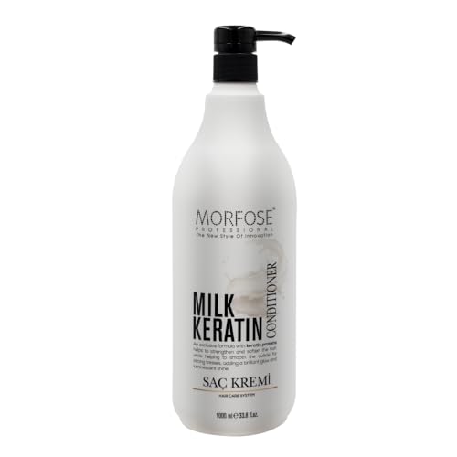 Morfose Milk Keratin Hair Conditioner 1000 ml - Acondicionador En Crema Para El Cuidado Del Cabello Con Queratina y Leche