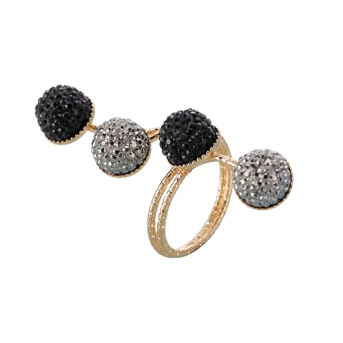 Holibanna Elegant Women's Ring Resin Alloy Joint Ring Lightweight Fashion Finger for Daily Wear