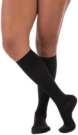 Meia 3/4 Compressao Leve Venosan Supportline Soft Preto 18-22mmhg...