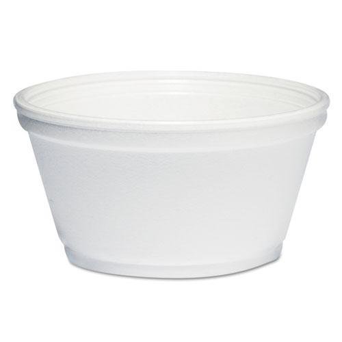 Dcc8SJ20 Foam Container, 8oz, White, 1000/Carton