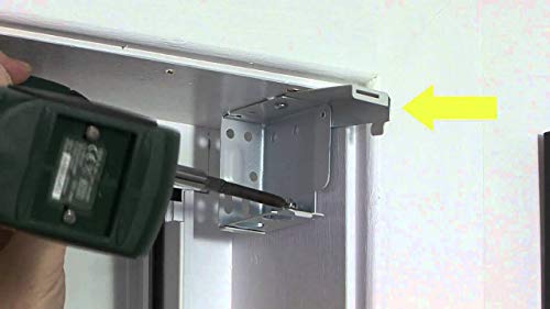 2 Fauxwood Blind Brackets for Window Blinds Low Profile Screws Included, White Blinds for Windows Box Brackets