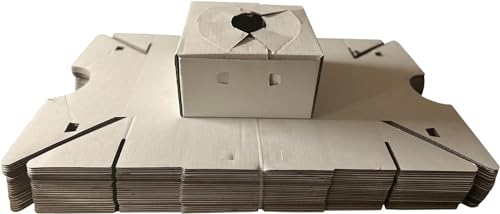 Image of Flower Delivery Boxes - 8 x 8 x 4 Inches Large Cardboard Box - Floral Delivery Boxes For Flower Vase, and Pot - Pack Of 10 Cardboard Shipping Boxes